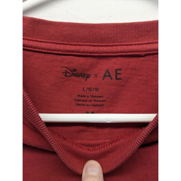 Disney X AE American Eagle MensXL Red Mickey Mouse Firework Graphic T-Shirt - Picture 5 of 7